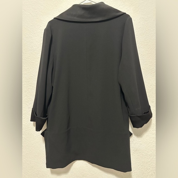 Wilfred Aritzia Chevalier Jacket Blazer Crepe Open Front 3/4 Sleeve Black Size 8 - Picture 5 of 6